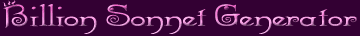 billion sonnet generator